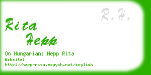 rita hepp business card